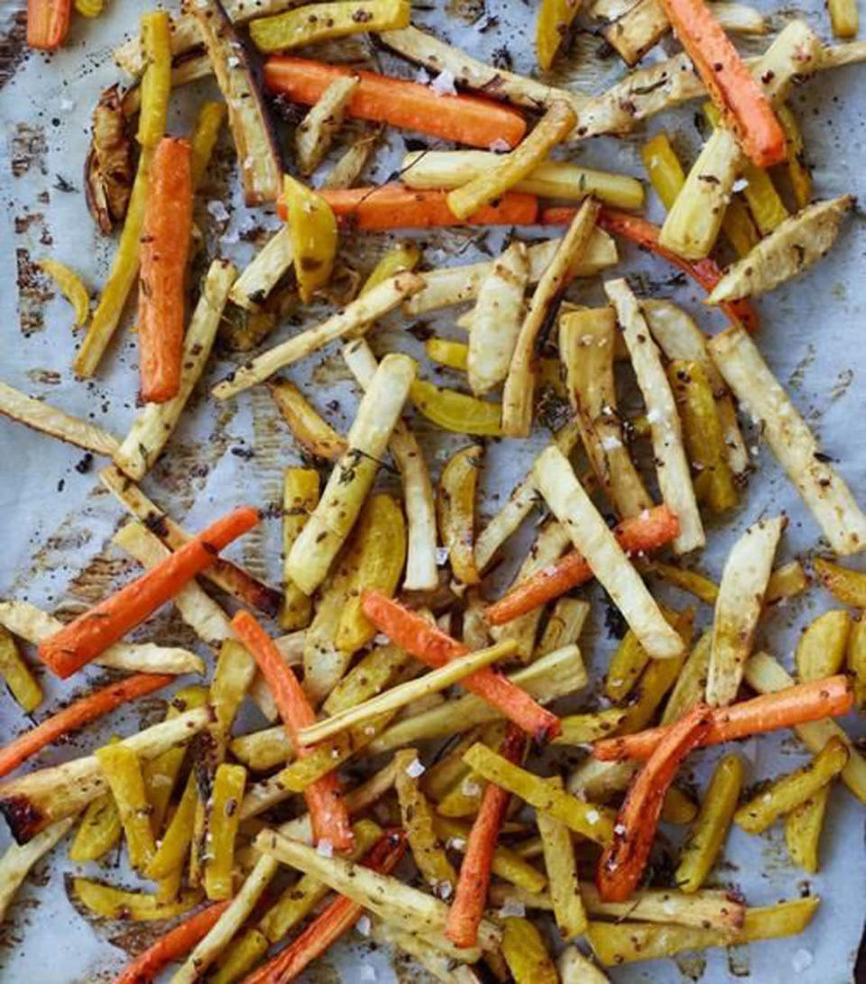 Maple-Balsamic Root Vegetable Fries