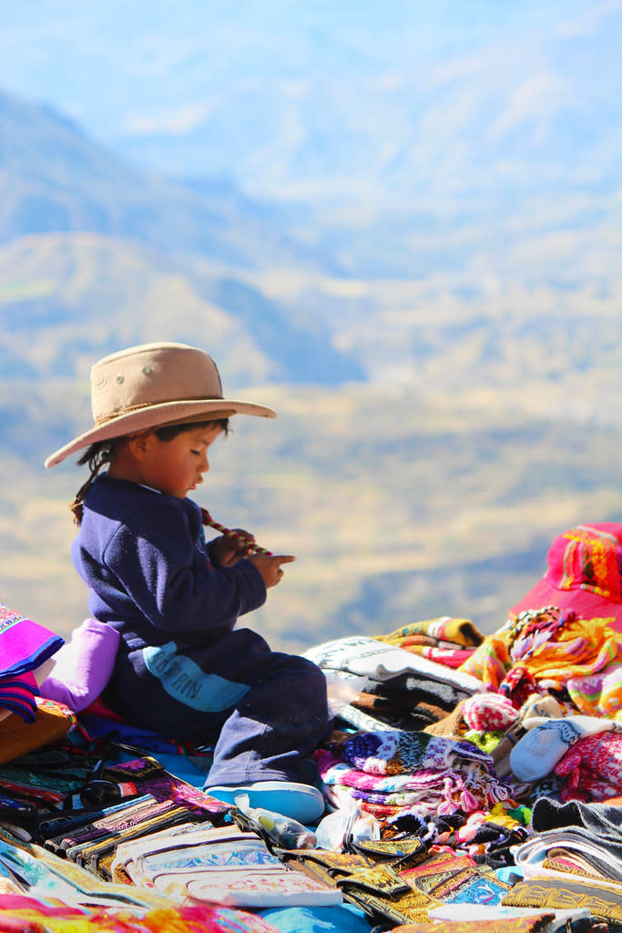 Local boy in a remote Peruvian Market