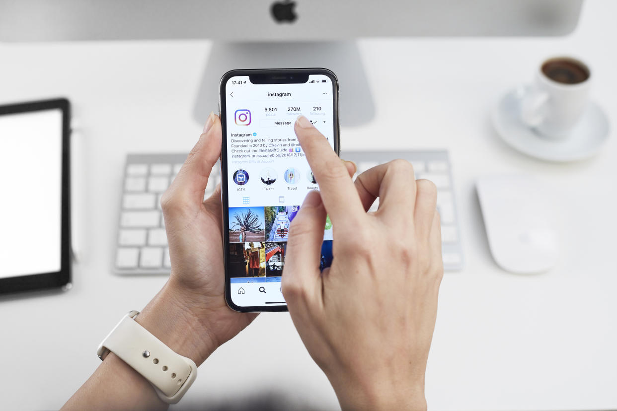 Istanbul, Turkey - December 15, 2018: Person holding a brand new Apple iPhone X with Instagram profile on the screen. Instagram is an online mobile social networking service, launched in October 2010.