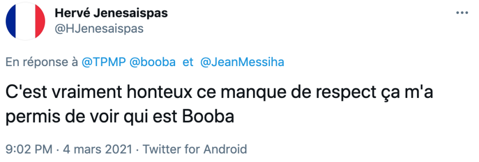 Booba dans TPMP : 