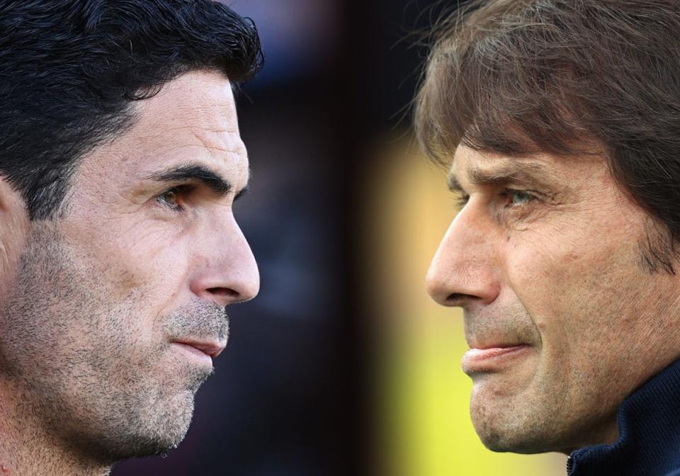 Mikel Arteta and Antonio Conte will face off at the Emirates  (Getty Images)