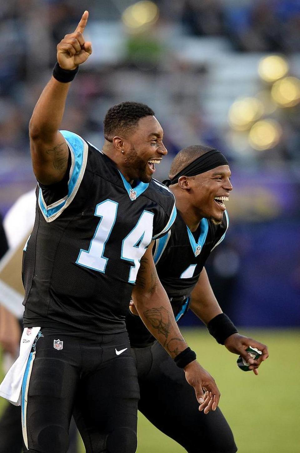 Carolina Panthers quarterback Joe Webb (14) was an ideal backup for Cam Newton (right), as was Derek Anderson.