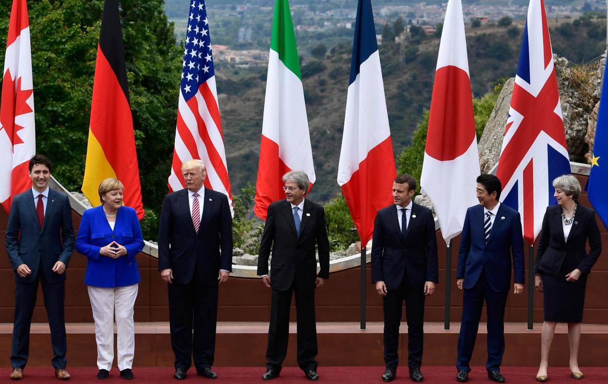 World leaders meet for the G7 summit in 2017: Getty