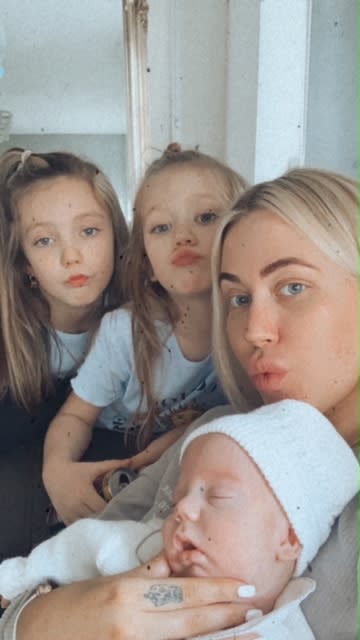 Tazmyn Patterson and her three children. (Supplied)