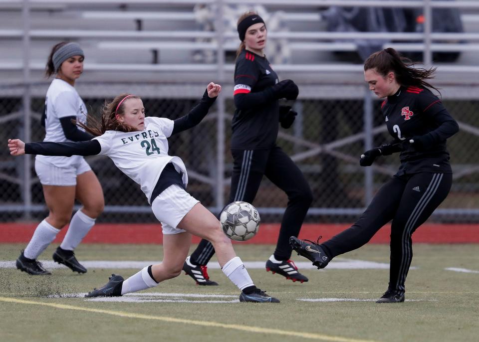 Jenna Baumann (24) of D.C. Everest was a first-team all-state selection this season by the Wisconsin Soccer Coaches Association.