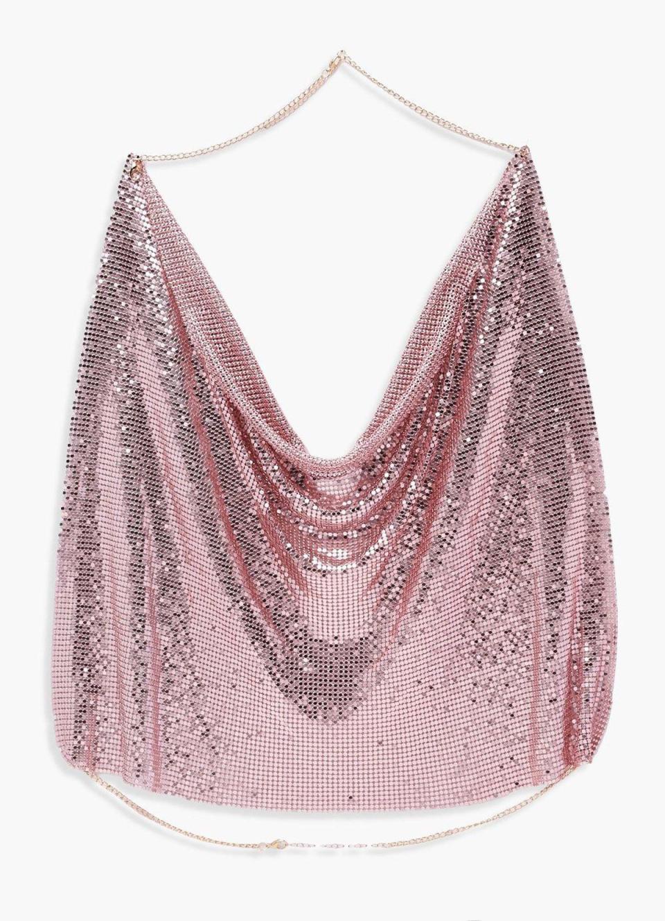 Boohoo Lilly Chainmail Plunge Bralet Top, $23, Boohoo