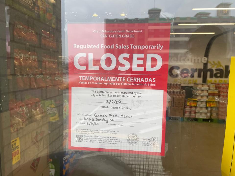 The Cermak grocery story in Walker's Point has been temporarily closed the the city of Milwaukee Health Department.