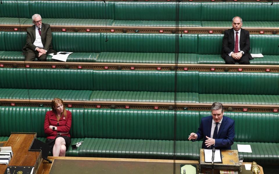 MPs have adhered to social distancing in the House of Commons - AFP