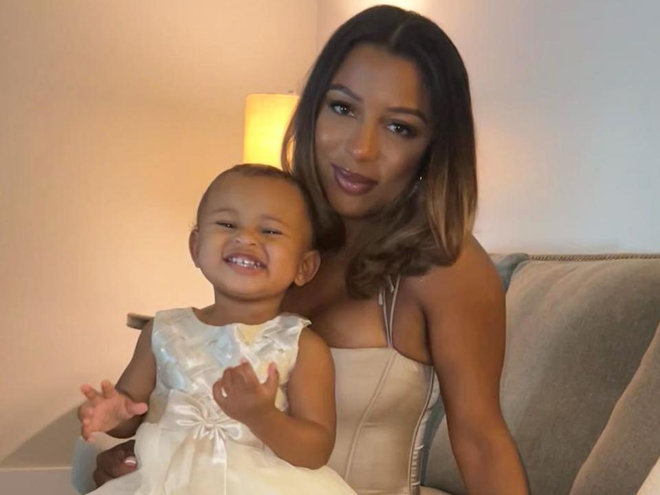 <p>John Gaines Instagram</p> Victoria Monet and daughter Hazel. 