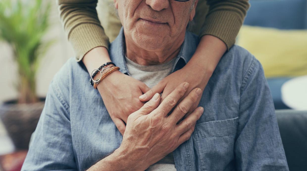 As the population of older adults in the U.S. grows, more people need care. <a href="https://www.gettyimages.com/detail/photo/comforting-hand-on-shoulder-of-man-royalty-free-image/1576851402?phrase=elderly&adppopup=true" rel="nofollow noopener" target="_blank" data-ylk="slk:seb_ra/via Getty Images;elm:context_link;itc:0;sec:content-canvas" class="link ">seb_ra/via Getty Images</a>