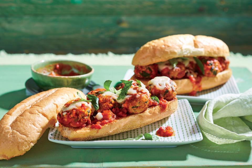 Turkey and Spinach Meatball Sandwiches