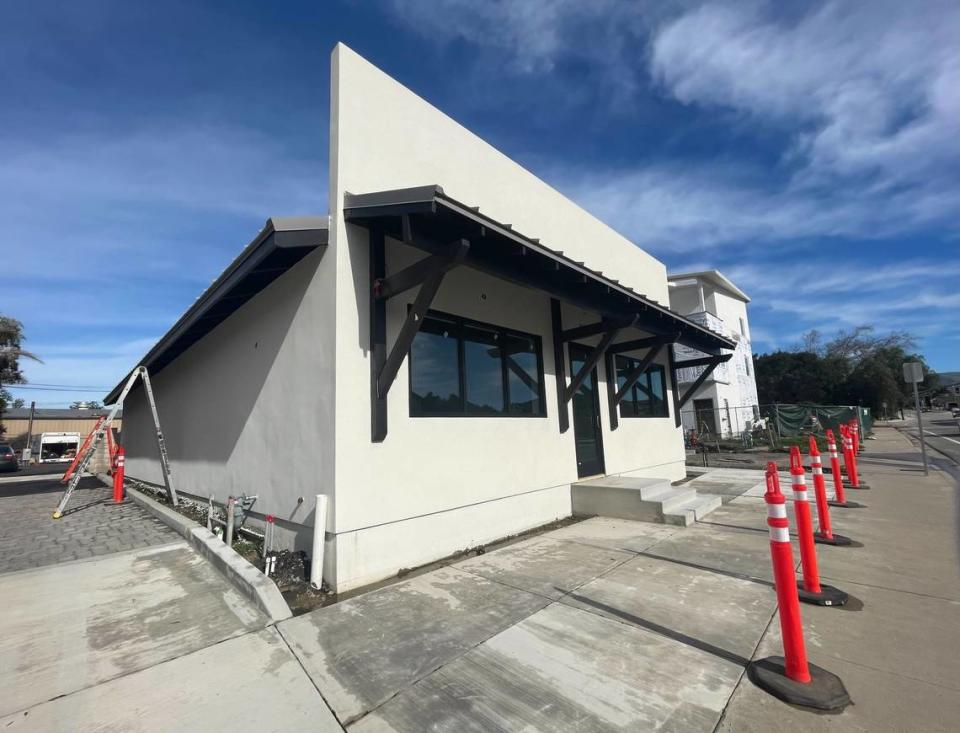 The Bunker houses the fourth Nautical Bean coffee shop in SLO County. Here it is under construction on Orcutt Road in January 2023.