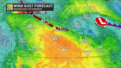 Prairies wind gusts Wednesday afternoon_June 4