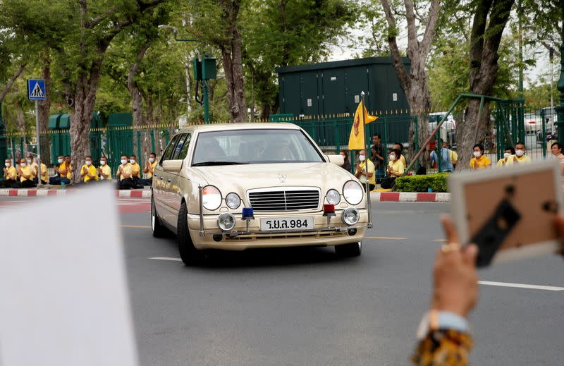 Students attend their graduation ceremony led by King Maha Vajiralongkorn, at Thammasat University in Bangkok