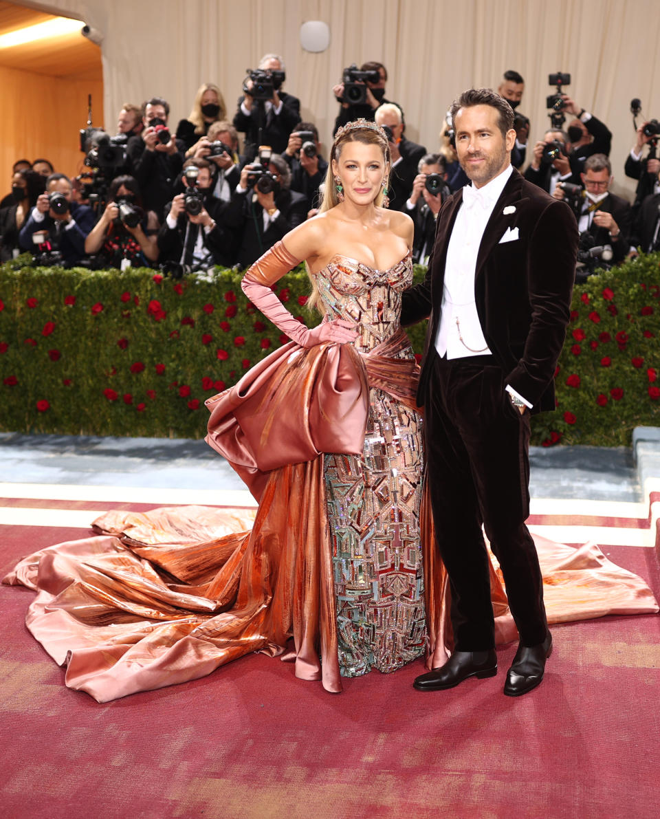 Blake Lively and Ryan Reynolds at the 2022 Met Gala - Credit: Christopher Polk for Variety