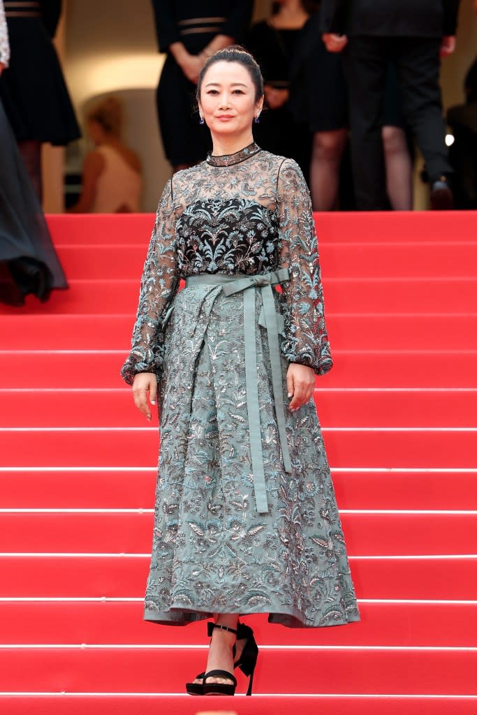 CANNES, FRANCE - MAY 14: Zhao Tao attends "Le Deuxième Acte" ("The Second Act") Screening & opening ceremony red carpet at the 77th annual Cannes Film Festival at Palais des Festivals on May 14, 2024 in Cannes, France.