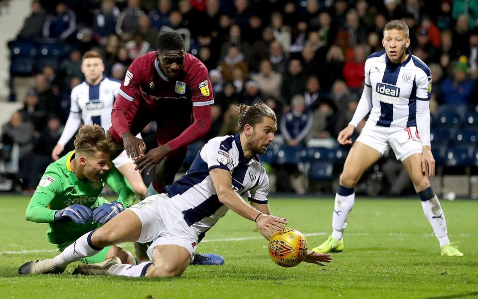 Jay Rodriguez bundles in his injury-time equaliser for West Brom - EMPICS Sport