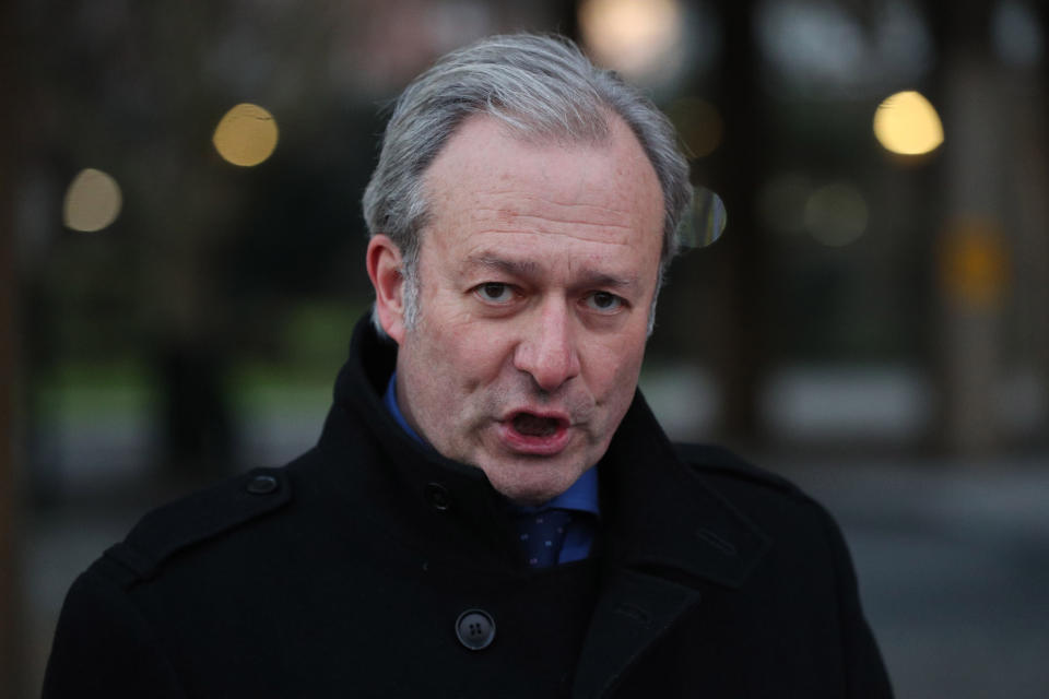 Lord Janner's son Daniel Janner QC gives a statement to the media outside the Independent Inquiry into Child Sexual Abuse's headquarters in Millbank, central London, where he expressed their outrage at Lord Janner's &quot;inexplicable inclusion&quot; in the inquiry.