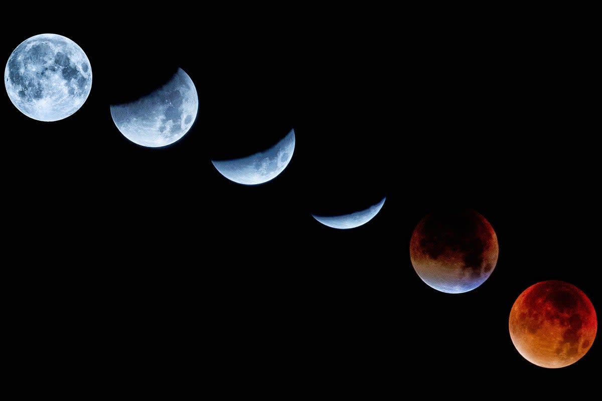 A lunar eclipse on 25 March, 2024, will be followed by a total solar eclipse in April (iStock/ Getty Images)
