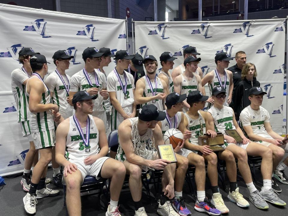 Pembroke won its first-ever Section V championship after defeating York 62-59 in the Class C2 final Sunday, March 5, 2023, at Blue Cross Arena.
