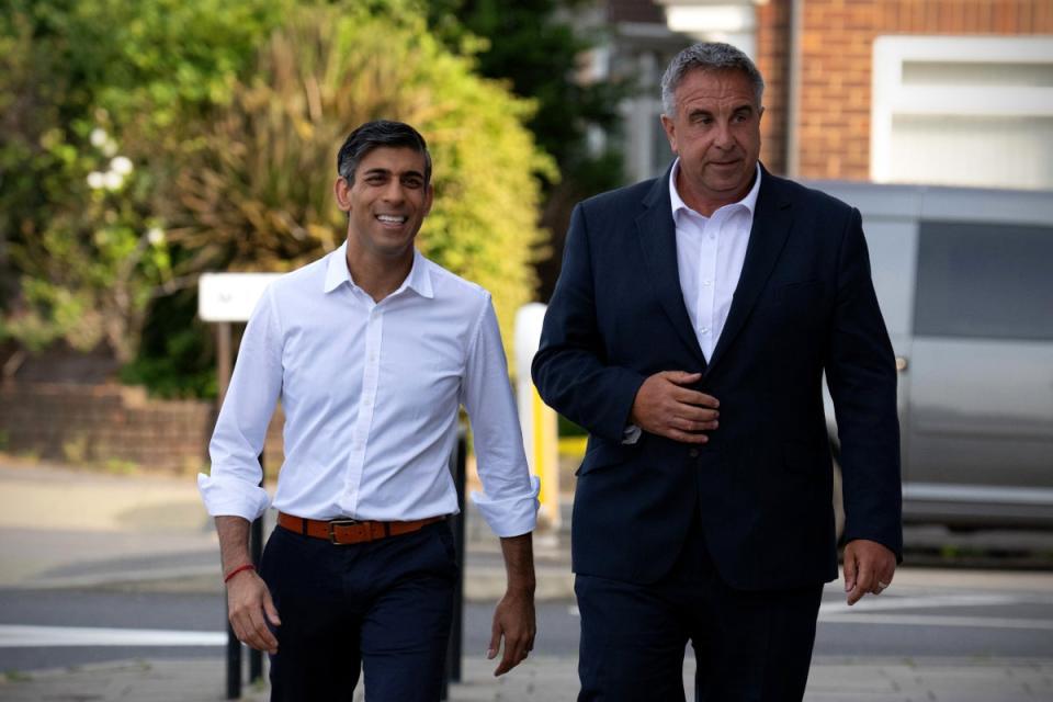 Uxbridge MP Steve Tuckwell with prime minister Rishi Sunak (Getty Images)