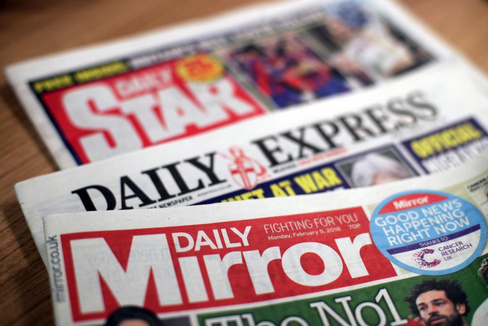 The Daily Mirror, Daily Star and Daily Express owner Reach has posted rebounding sales over the past half-year (PA)