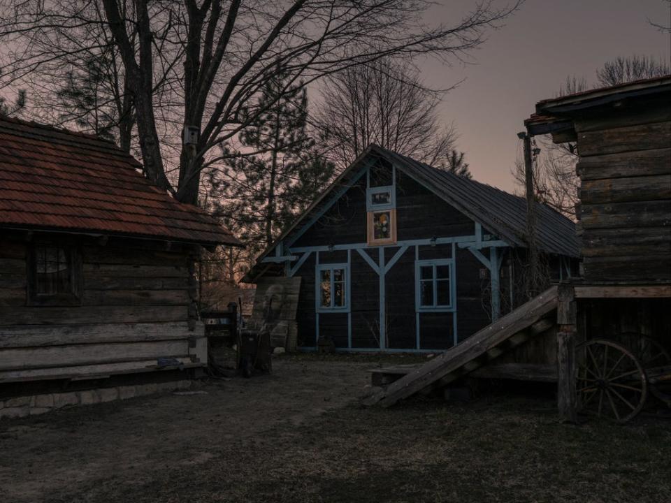 Chutor Gorajec guest house, located in a tiny hamlet near Poland’s border with Ukraine, which has been transformed into a refugee shelter by Marina Sestasvili-Piotrowska and her family (Francesco Pistilli)