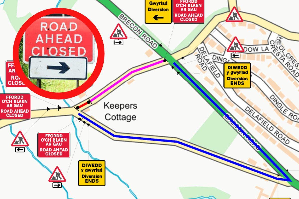 Emergency road closure in place <i>(Image: Monmouthshire County Council)</i>