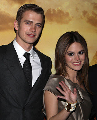 Hayden Christensen and Rachel Bilson at the New York City premiere of 20th Century Fox's  Jumper  02/11/2008 Photo: Jason Kempin, WireImage.com