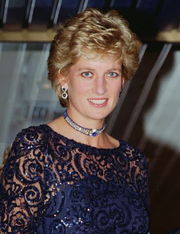 <p>Tim Graham Photo Library via Getty Images</p> Princess Diana at the "A Concert of Hope" fundraiser for Ty Hafan in 1995.