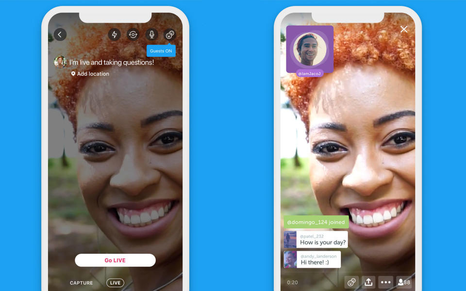 Twitter will start letting broadcasters on its app open up their livestreamsto guests, similar to what it brought to Periscope in February