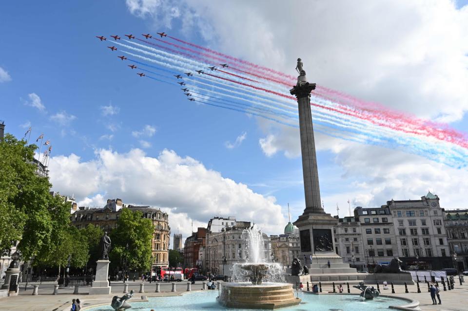 Red Arrows over London in June (AFP via Getty Images)