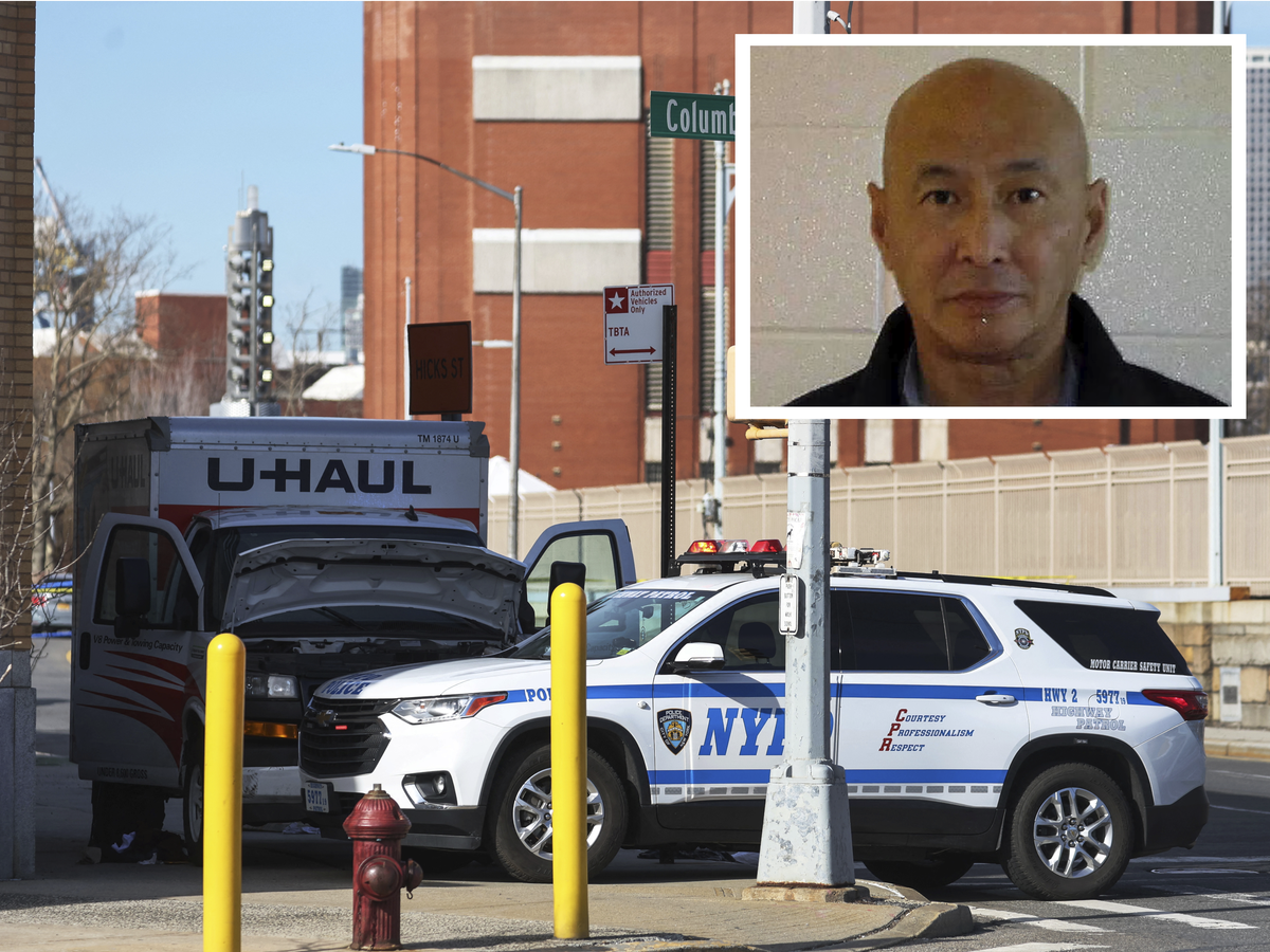 The U-haul truck that ‘rampaged’ through Brooklyn on Monday 13 Feb was allegedly driven by Weng Sor, 62 (Shannon Stapleton/REUTERS/Nevada Department of Corrections via AP)