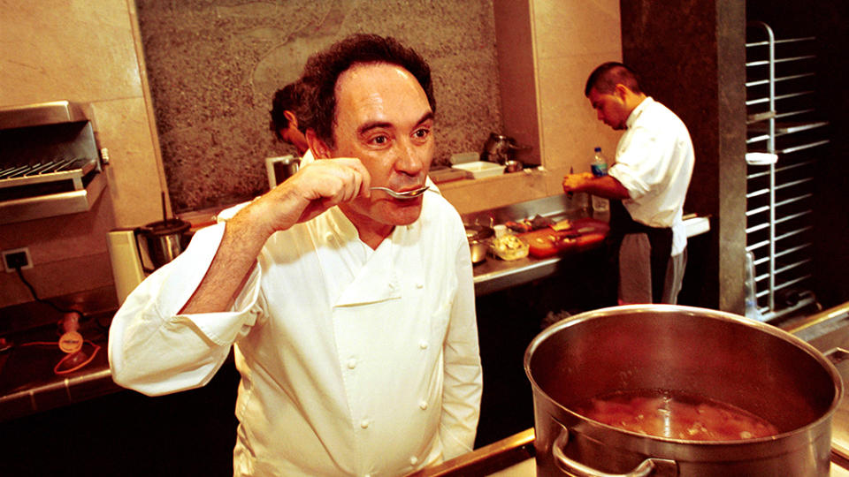 Ferran Adriá in El Bulli's kitchen around 2022
