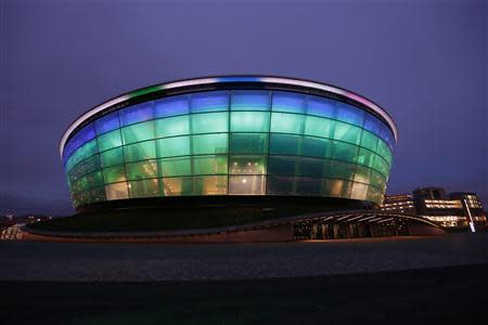 The Hydro arena is seen at dusk in Glasgow, Scotland January 16, 2014. REUTERS/Stefan Wermuth