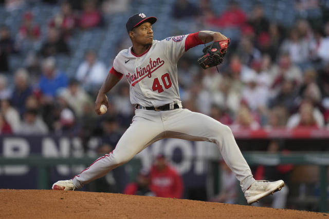 ANAHEIM, CA - APRIL 11: Washington Nationals second baseman