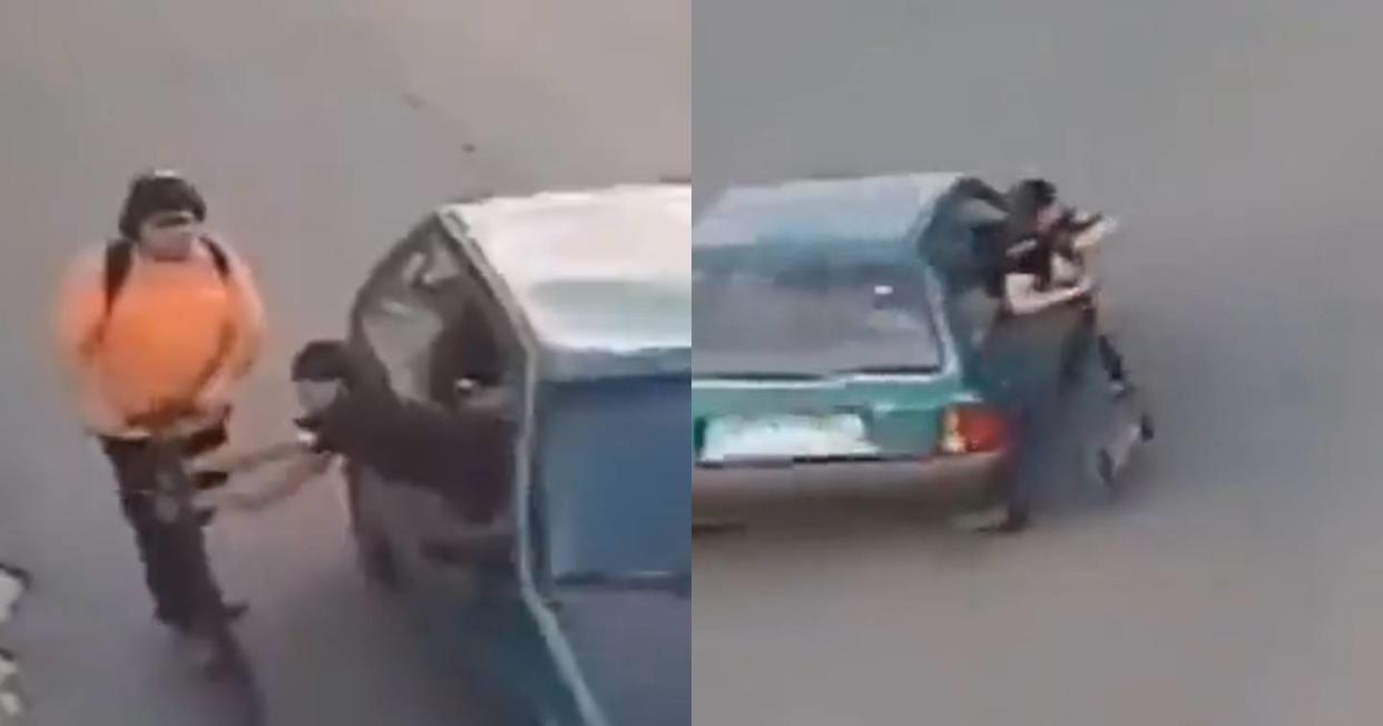 Ladrones le roban su scooter mientras iba en movimiento. Foto: Captura de video X vía @RuidoEnLaRed