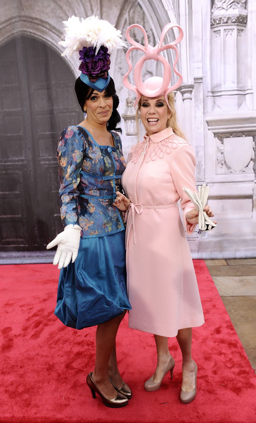 <p>Talk about a royal entrance. Hoda Kotb and Kathie Lee Gifford hosted <em>Today</em> in 2011 dressed as a duo just as iconic as they are. Everything about their outfits perfectly replicated what Princess Eugenie and Princess Beatrice wore to Prince William and Kate Middleton's wedding that year. </p>