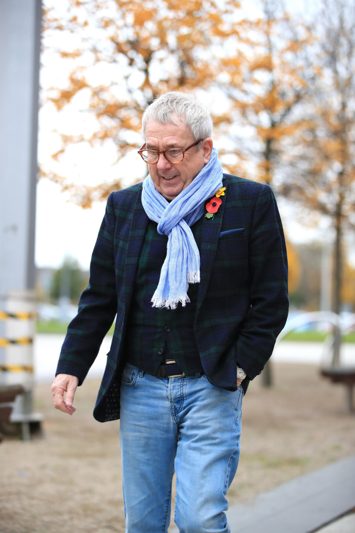 Victim Andy Potts, 67, leaving Tameside Magistrates' Court, in Ashton-under-Lyne, where Emmerdale actor Mark Jordon, 53, has been charged with grievous bodily harm and assault. (Photo by Peter Byrne/PA Images via Getty Images)