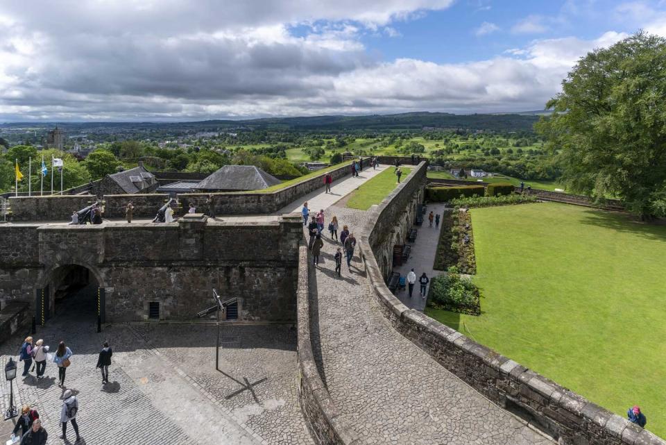 Scenery in Stirling Castle is one of the largest and most important fortification castles in Scotland