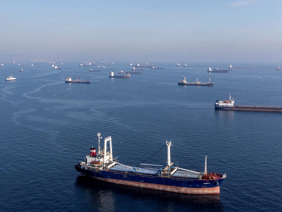 File photo: Shipping vehicles in the Bosphorus Strait (Reuters)