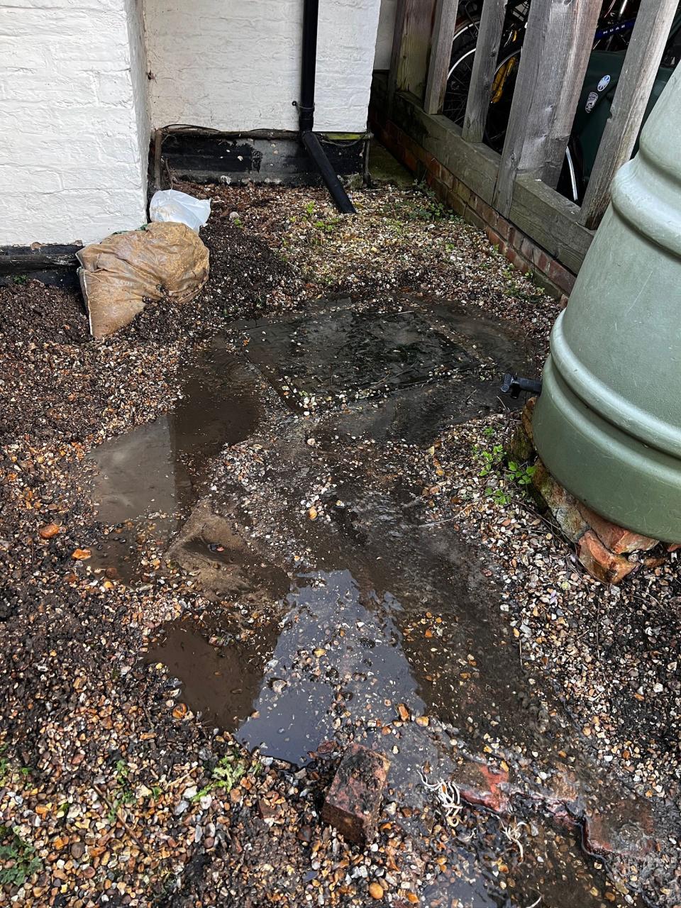 Vhari Russell said they were left with raw sewage flooding driveways and drains backing up. (Vhari Russell)