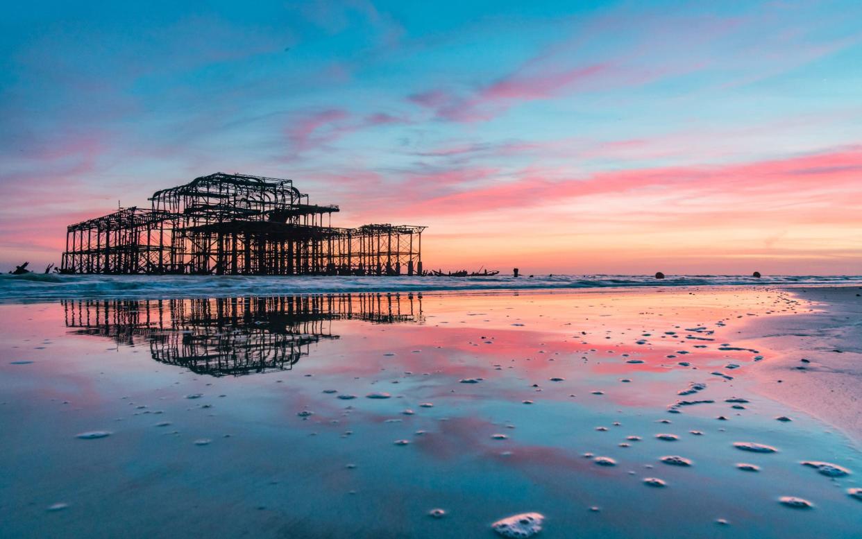 'The West Pier at Brighton will vanish beneath the waves in the next few years' - Getty