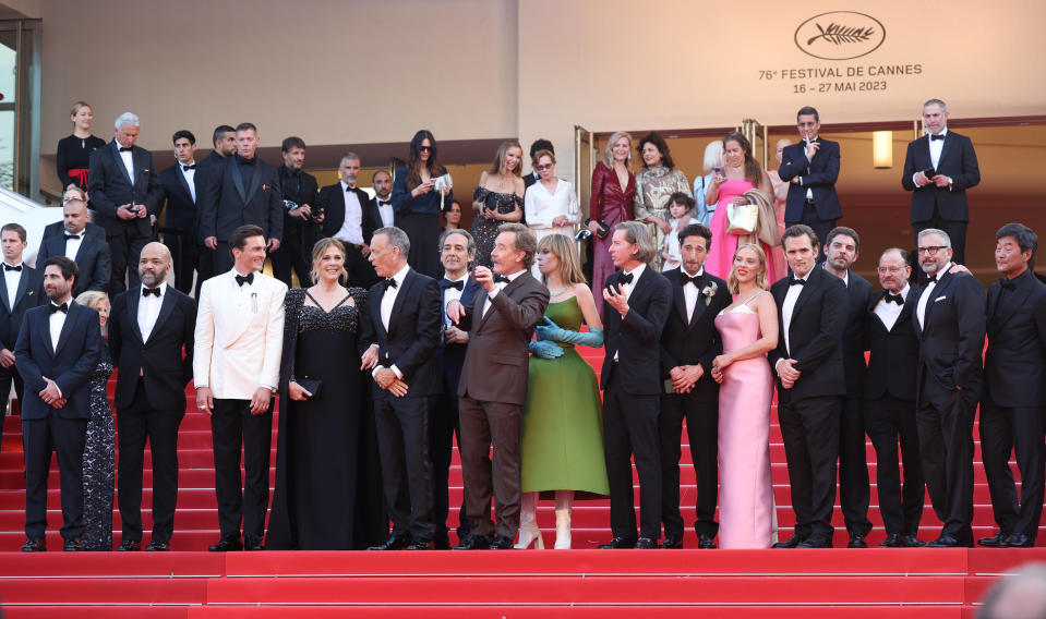 Le casting de « Asteroid City », mardi 23 mai, à Cannes.