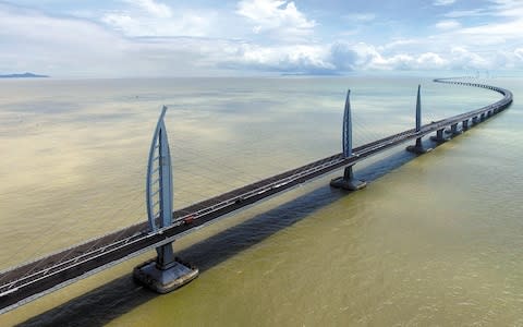 a section of the Hong Kong-Zhuhai-Macao Bridge  - Credit: CHEN JIMIN FOR CHINA DAILY