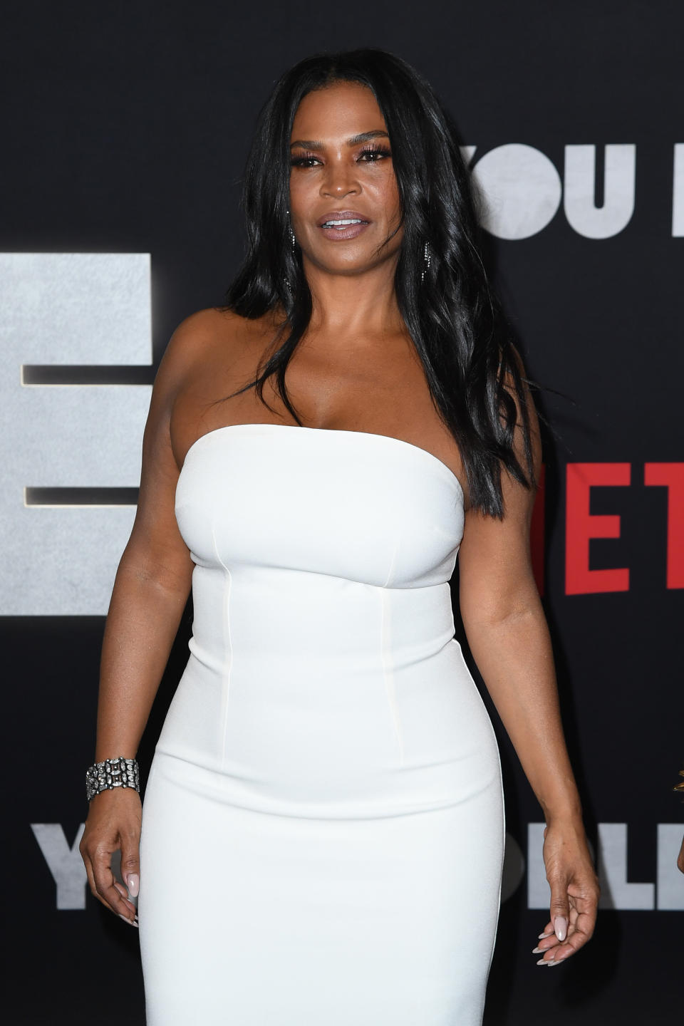 Nia Long Wearing White Dress