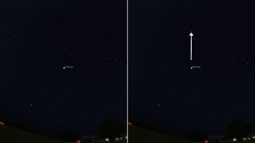 TCrB nova comparison June 27 no constellations Stellarium