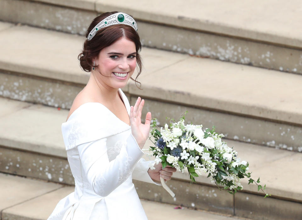 Princess Eugenie married Jack Brooksbank at St. George's Chapel in Windsor in October 2018 (Andrew Matthews / Getty Images)