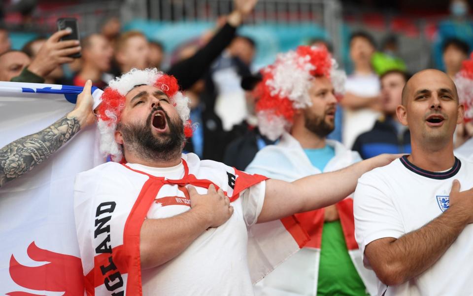 England fans in the stands before the match - Reuters