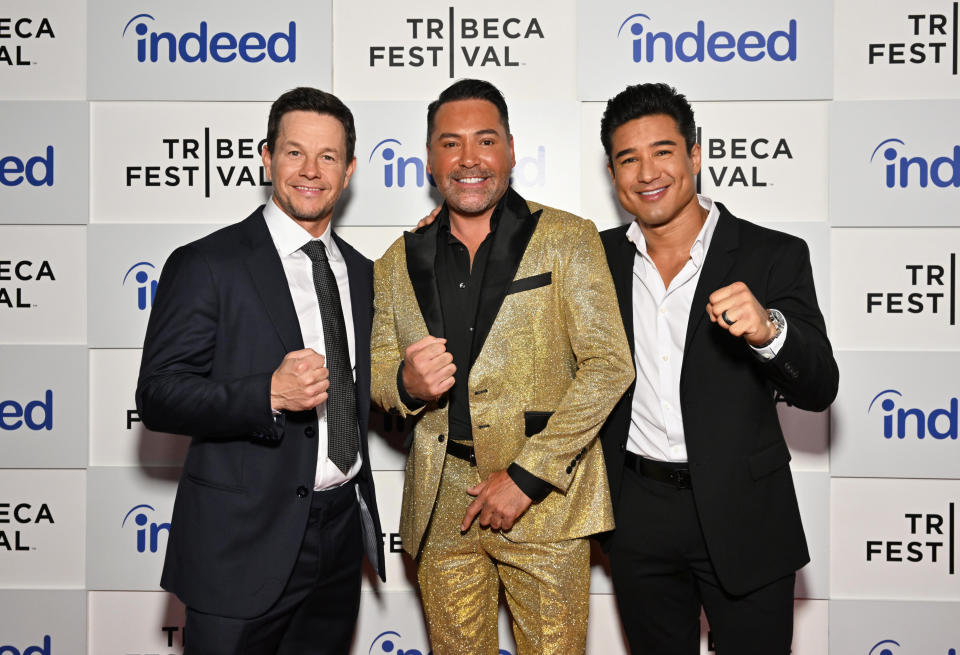 Mark Wahlberg, Oscar De La Hoya and Mario Lopez